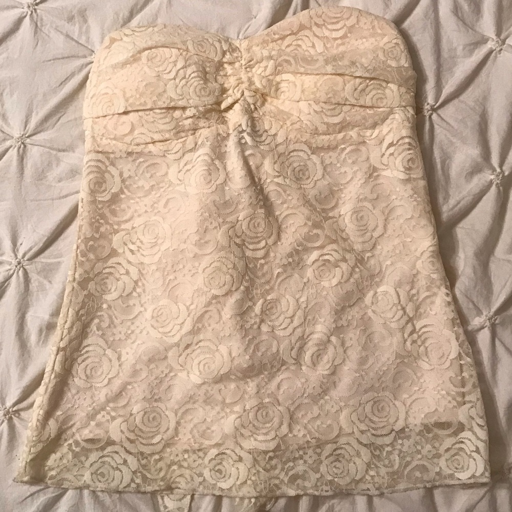 Forever 21 lace strapless tank